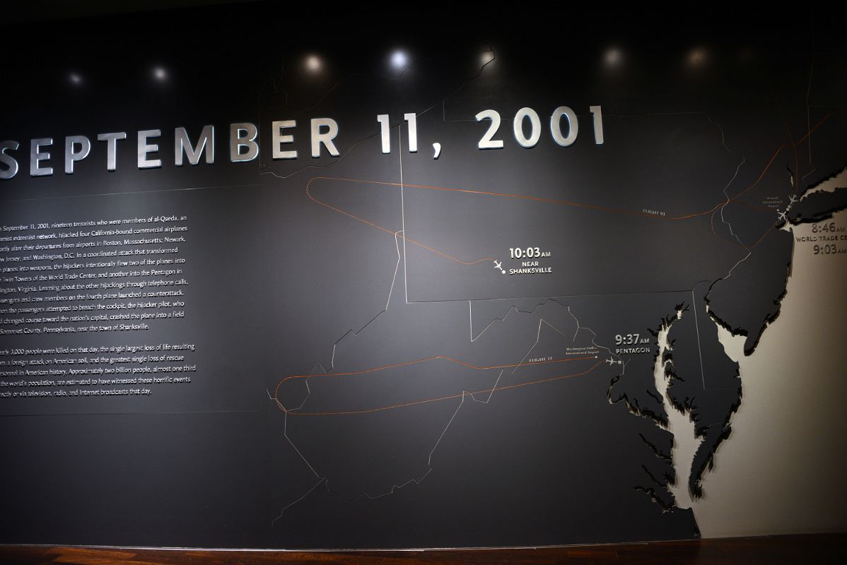 16 Map Showing The Sequence Of Events On September 11, 2001 At 911 Museum New York